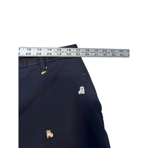 Talbots Women's Size 8 Pants Relaxed Chino Ankle Embroidered Dog Blue Office - Picture 8 of 8